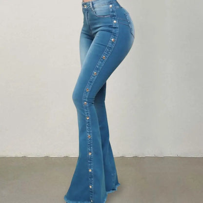 Trendy  Denim Trousers Tassel, Flare Jeans