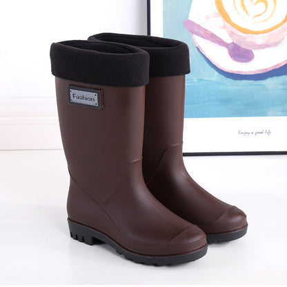 Thickened Detachable Cotton Water Boots For Warmth And Rain Boots