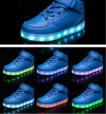 Children lighted Shoes Fluorescent Usb Charging Colorful