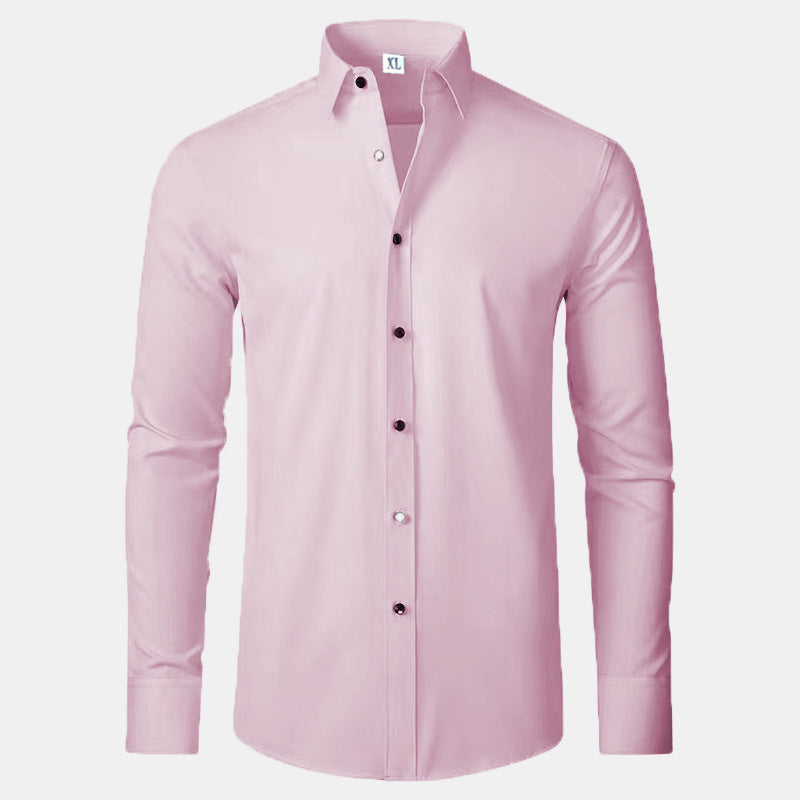 Elastic Non-ironing Men's Long-sleeved  Shirt