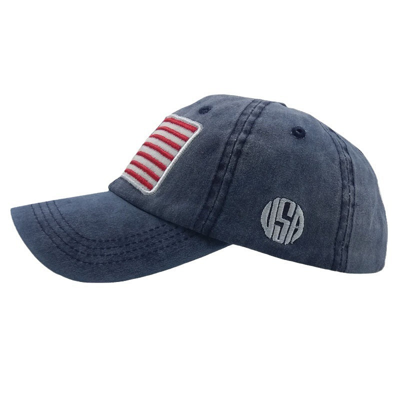 Baseball Embroidered Peaked Cap Pure Cotton