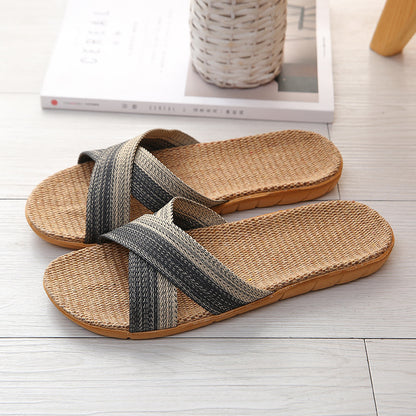 Four Seasons Home Sweat-absorbent Linen Slippers For Women