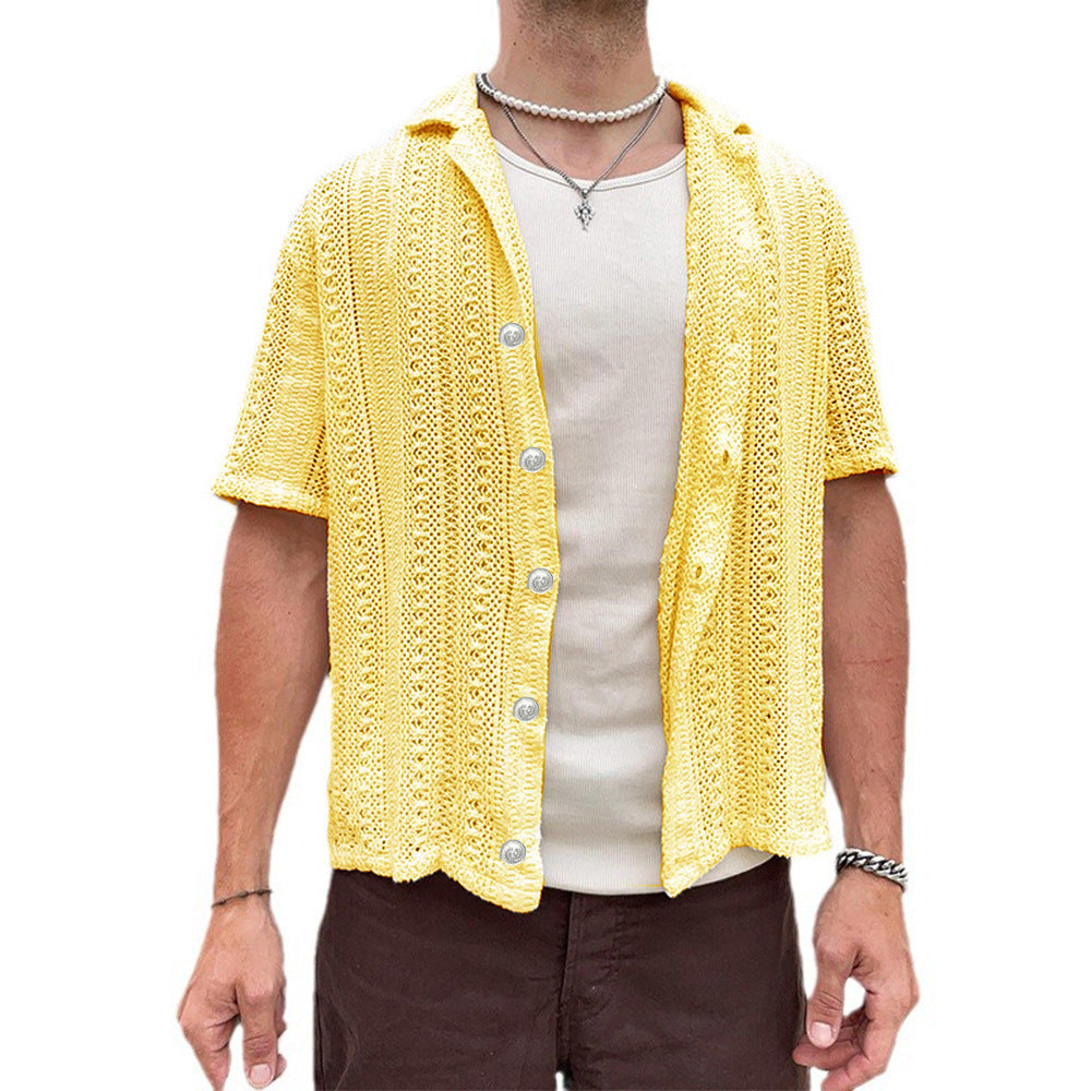 Leisure Knitted Cardigan Short Sleeve